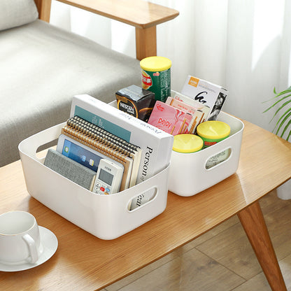 Plastic storage box for home living room, desktop miscellaneous item organizer, cosmetic and snack organizer plastic box - image 3