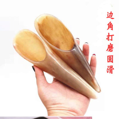 Natural genuine ox horn gua sha tool for back massage, facial beauty, and general body acupoint stimulation - image 2