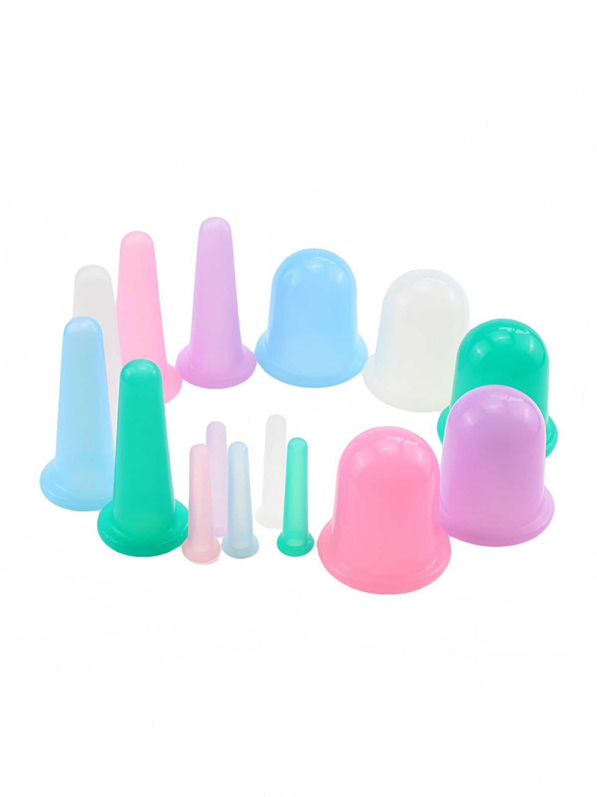 Private label cross-border silicone cupping device, food-grade moisture-absorbing cup, cupping therapy facial beauty and health care set, massage cup - image 1