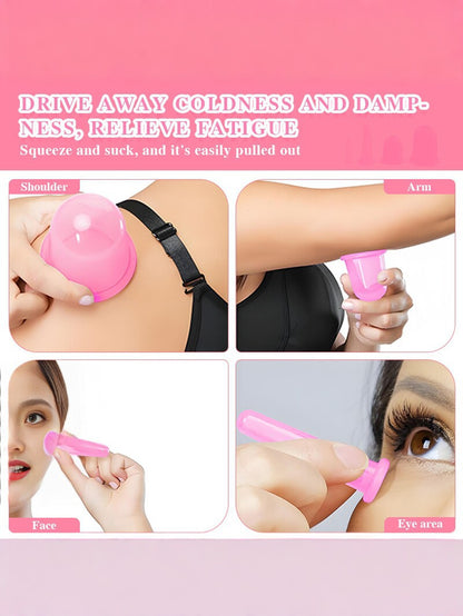Private label cross-border silicone cupping device, food-grade moisture-absorbing cup, cupping therapy facial beauty and health care set, massage cup - image 3