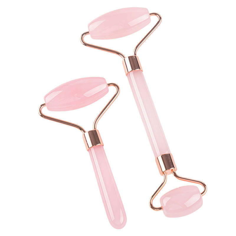 Rose Quartz Roller Massager Set, Non-Jade Facial Massage Lifting Beauty Board, Double-Headed Manual Stick Massager - image 5