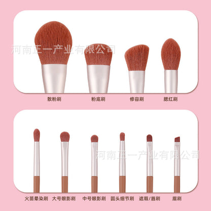 Morandi Makeup Brush Set Soft Hair Powder Brush Eyeshadow Brush Highlighter Brush Contour Brush Lip Brush Beauty Tools - image 4