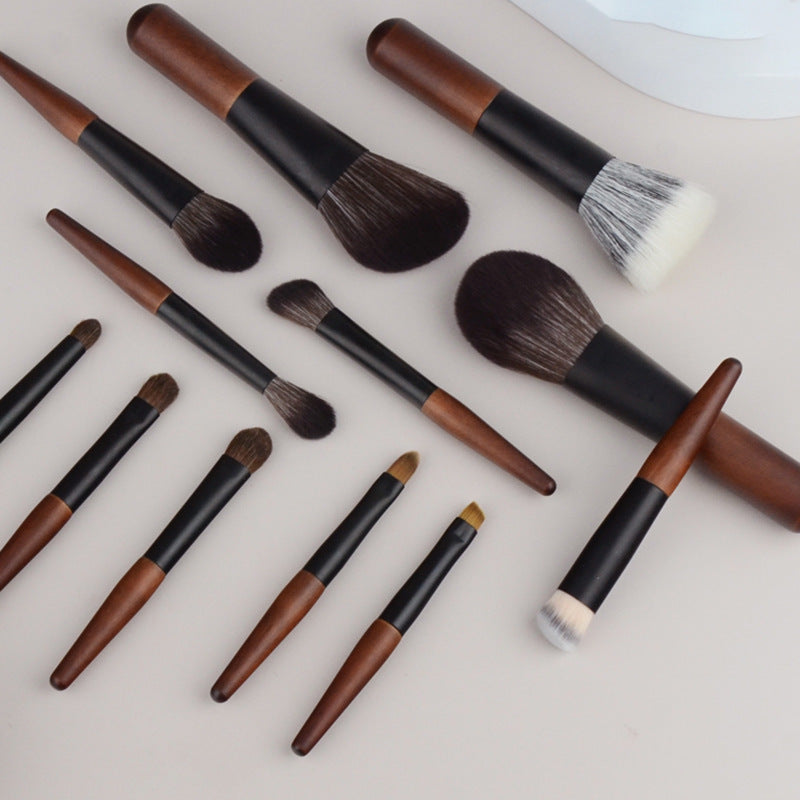 New improved 12-piece mini portable makeup brush set with animal hair for beauty application, Cangzhou eyeshadow - image 4