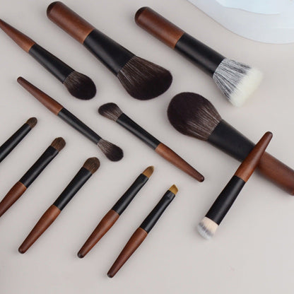 New improved 12-piece mini portable makeup brush set with animal hair for beauty application, Cangzhou eyeshadow - image 4