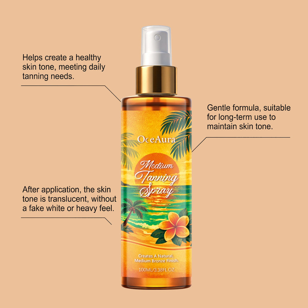 Even-toning Darkening Spray for Summer Outdoor Use to Enhance