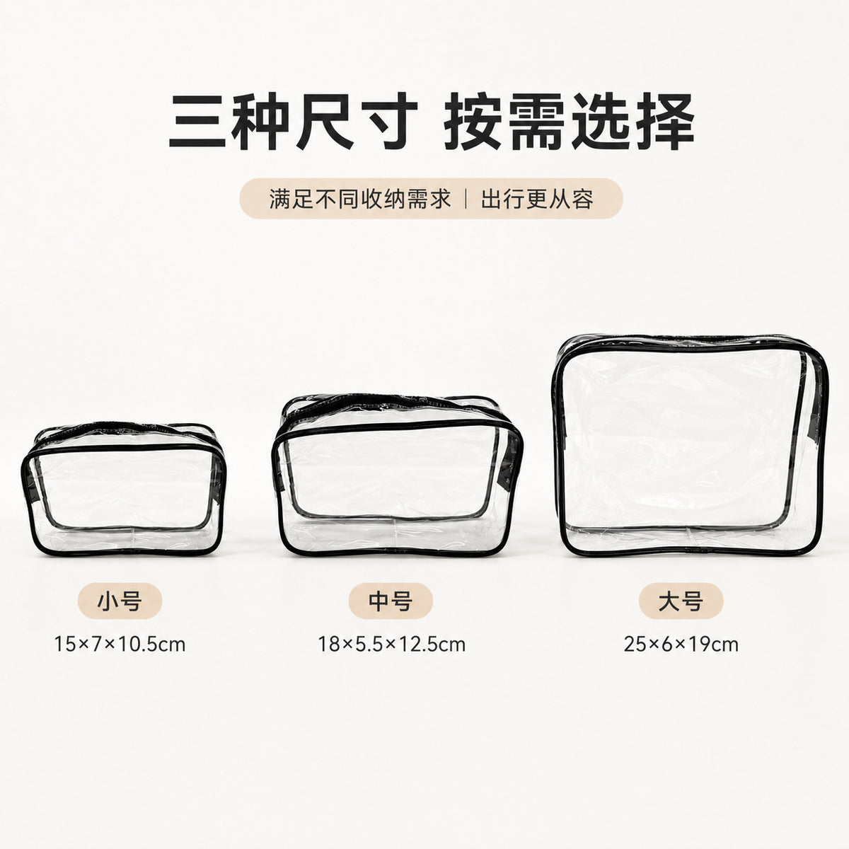 Travel Storage Transparent Toiletry Bag Pvc Thickened Cosmetic Bag Household Skincare Toiletry Bag Convenient Storage Bag for Lazy People - image 4
