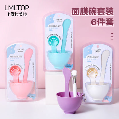 Lmltop DIY Facial Mask Bowl Tool Set Six-Piece Set Homemade Facial Mask Tool Bowl Stick Wholesale 9064 - image 1