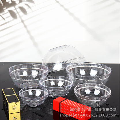 Factory wholesale thick wear-resistant acrylic beauty bowl No. 1 diameter 6cm film Bowl set transparent mask Bowl - image 1