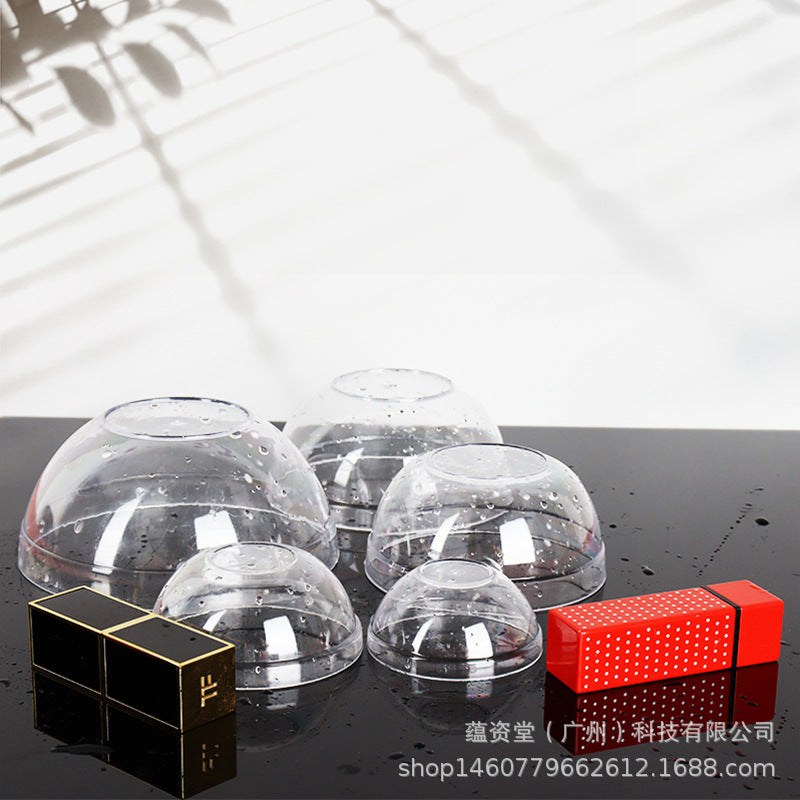 Factory wholesale thick wear-resistant acrylic beauty bowl No. 1 diameter 6cm film Bowl set transparent mask Bowl - image 2