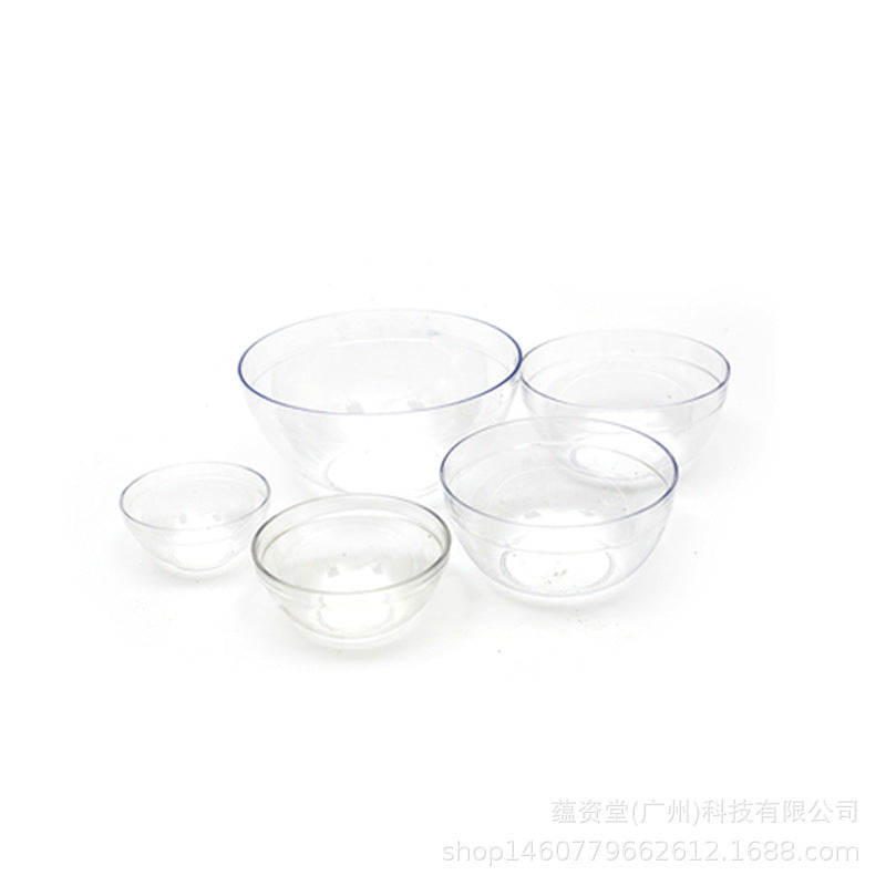 Factory wholesale thick wear-resistant acrylic beauty bowl No. 1 diameter 6cm film Bowl set transparent mask Bowl - image 5