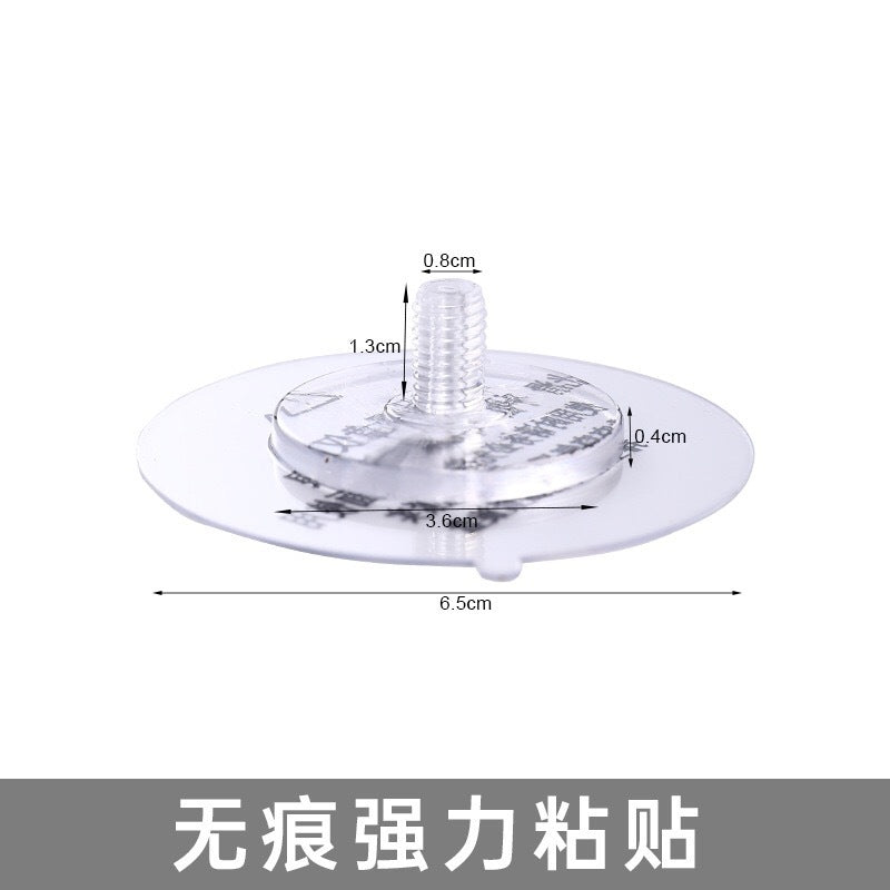 Punch-free M8 seamless strong transparent paste suction cup nail-free installation fixed hanger hanger storage screw rod - image 4