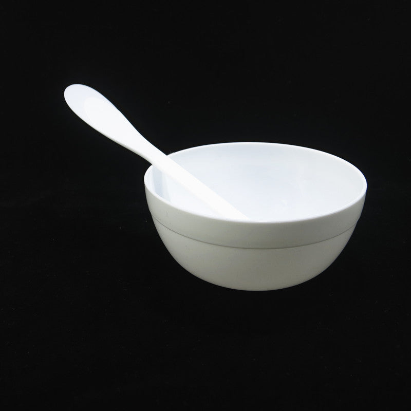 PP white mask bowl stick set DIY beauty adjustment film tool diameter 9cm can be added LOGO - image 3