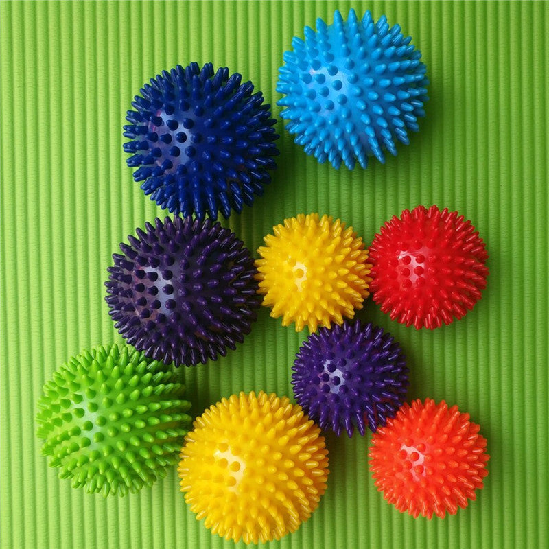 7.5cm9.5cmPVC pricking ball massage acupoint grip ball pointed nail fascia yoga ball fitness ball hedgehog ball - image 1