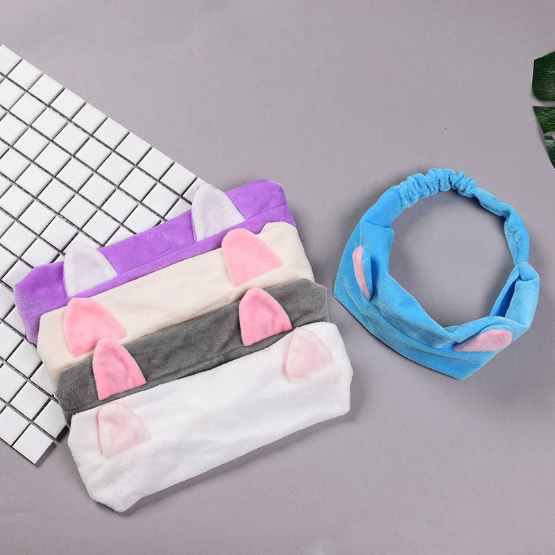 Women's Face Wash Hair Band Women's Hair Band Cat Ear Hair Band Korean Cute Headwear Apply Mask Makeup Headband Women - image 3