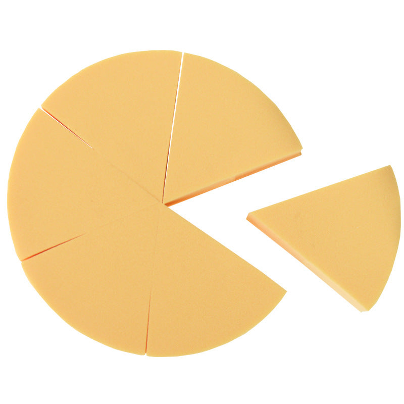Paris Powder Puff Triangle Professional Makeup Sponge Wet Powder Puff Non-Latex Beauty Blender Round Cut 6-Cut Non-Latex - image 5
