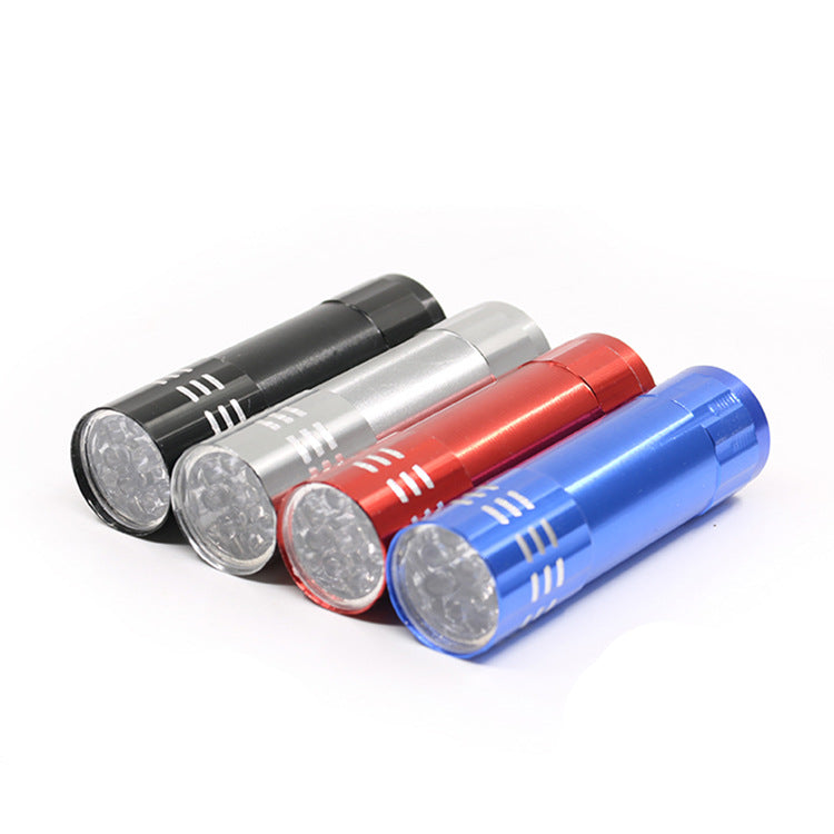 9LED ultraviolet flashlight banknote checking mini nine-Lamp UV curing mask nail fluorescent agent checking pen purple lamp - image 1