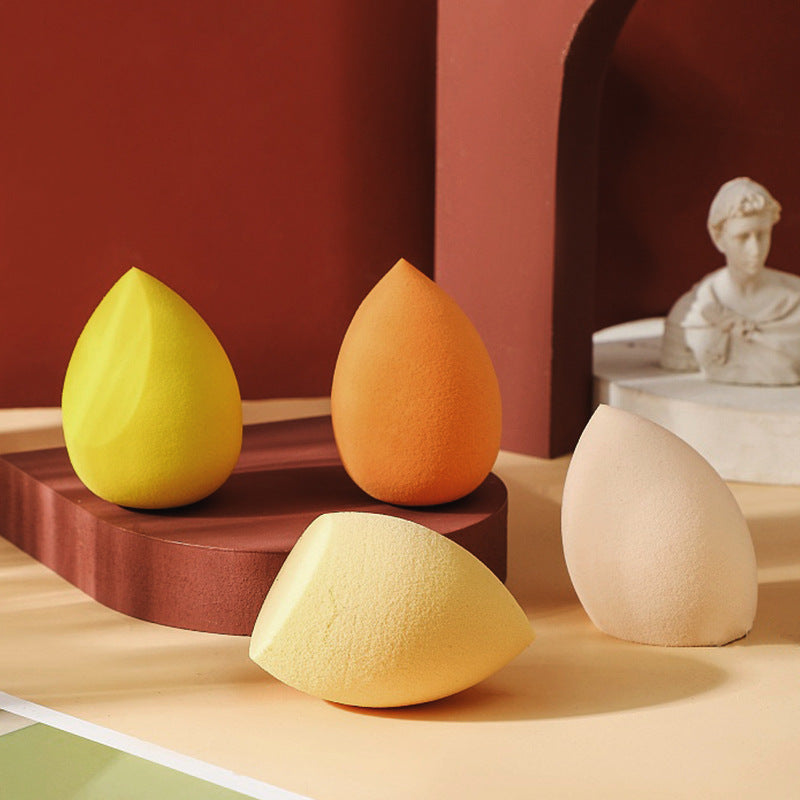 Beauty makeup eggs do not eat powder dry and wet dual-use beauty makeup eggs wholesale independent packaging gourd drops oblique cut powder puff makeup eggs - image 1