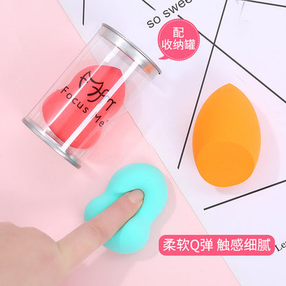 Beauty makeup eggs do not eat powder dry and wet dual-use beauty makeup eggs wholesale independent packaging gourd drops oblique cut powder puff makeup eggs - image 3