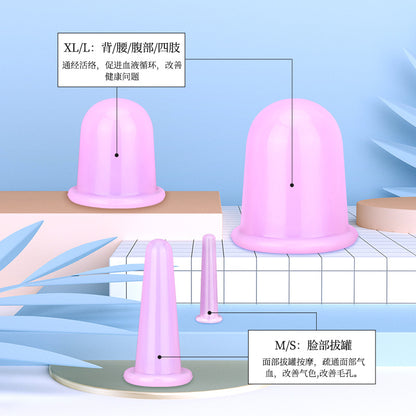 Silicone cupping household moisture-absorbing cupping device beauty vacuum press massage Cup spot wholesale silicone cupping device - image 2