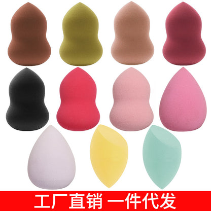 Beauty makeup egg super soft not easy to eat powder gourd water droplets oblique cut mixed random beauty makeup egg/powder puff makeup egg wholesale - image 1