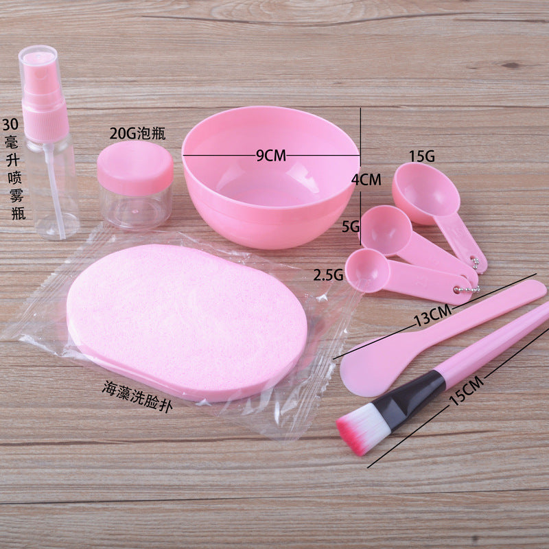 DIY Mask Tool Set Medium 9-piece Mask Bowl Stick Brush Metering Spoon Spray Bottle Bubble Bottle Face Washing - image 3