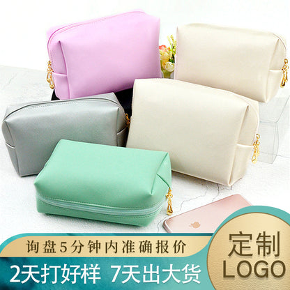 Cosmetic bag ladies foreign trade explosions pu hand portable square waterproof cute travel wash storage bag wholesale - image 1