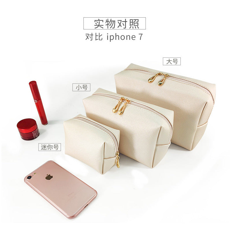 Cosmetic bag ladies foreign trade explosions pu hand portable square waterproof cute travel wash storage bag wholesale - image 2