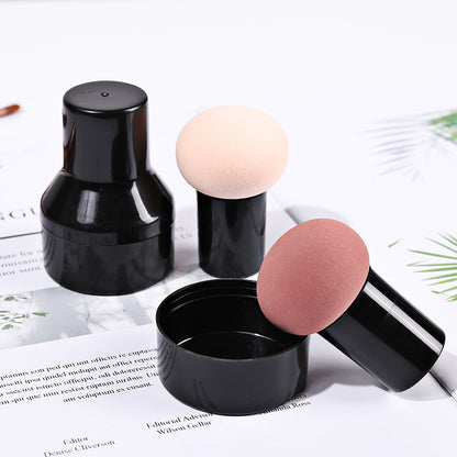 Mushroom Head Powder Puff with Handle Makeup Sponge Foundation Mushroom Head Stamp Powder Puff Beauty Egg - image 1