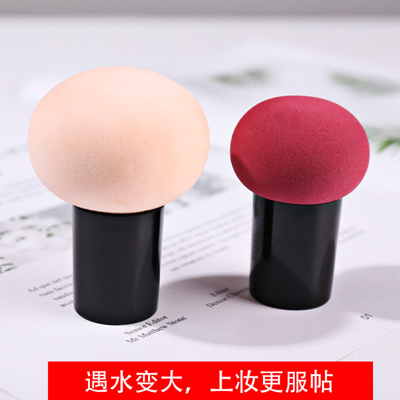Mushroom Head Powder Puff with Handle Makeup Sponge Foundation Mushroom Head Stamp Powder Puff Beauty Egg - image 4