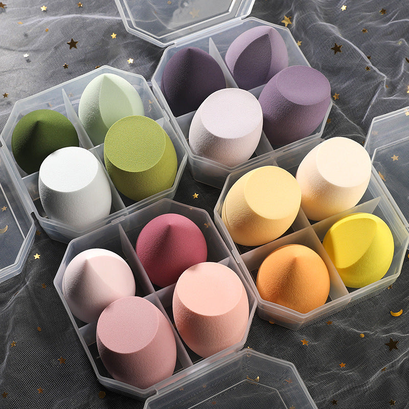 Factory Direct beauty Egg gourd powder puff water drop powder puff makeup egg makeup egg oblique cut sponge powder puff - image 4