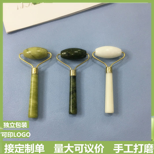Wholesale natural jade beauty container double head roller jade roller facial massage beauty container jade wholesale - image 1