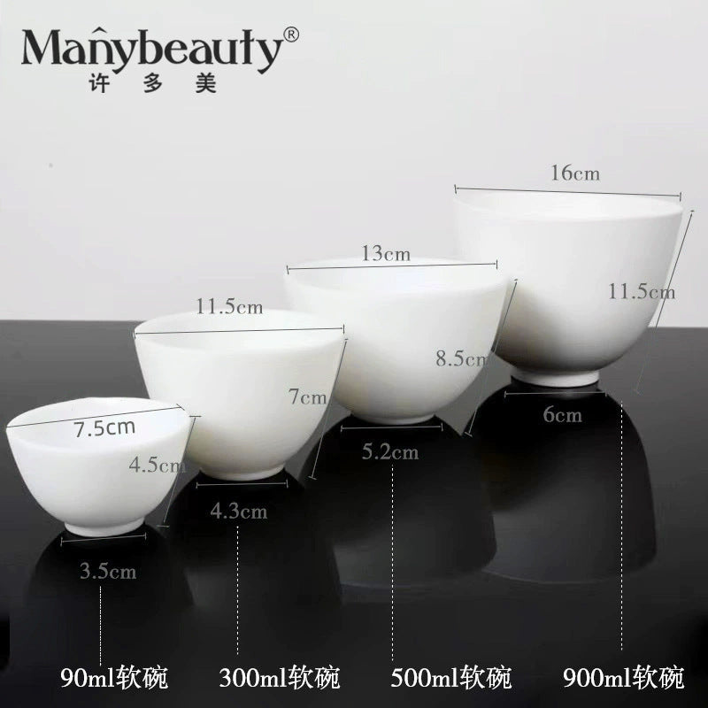 Facial Mask Bowl 2-Piece Set Small and Large Silicone Mixing Soft Mask Bowl Spa Beauty Salon Tools Supplies with Mixing Bowl and Spoon - image 2