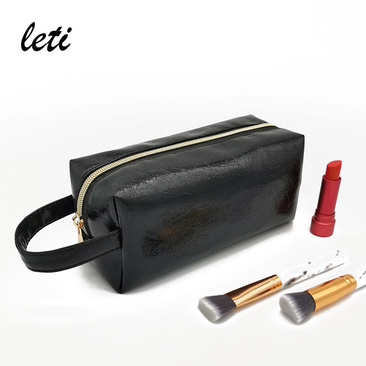 Cross-border Cosmetic Bag European and American Unisex Travel Wash Bag Retro Oil Wax Business Large Capacity Storage Bag - image 3