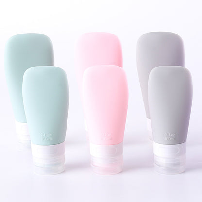 Fan-shaped travel storage sub-bottling set bottle emulsion cosmetic sub-packed squeeze small sample bottle silicone sub-bottling - image 2
