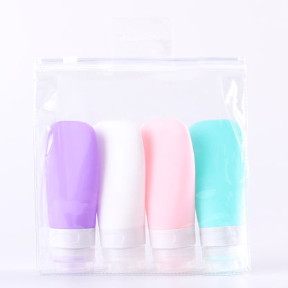 Fan-shaped travel storage sub-bottling set bottle emulsion cosmetic sub-packed squeeze small sample bottle silicone sub-bottling - image 5