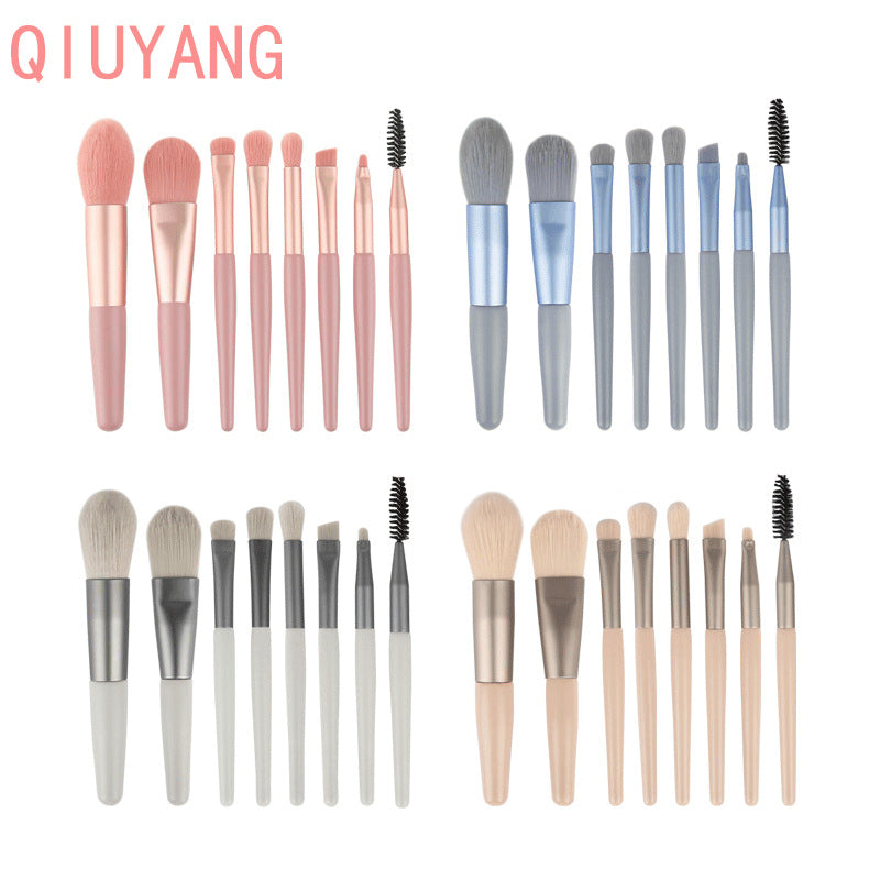 Mini Version of 8 Makeup Brush Set Portable Travel Set Soft-Bristled Eye Shadow Brush Foundation Brush Beauty Tools Wholesale - image 1