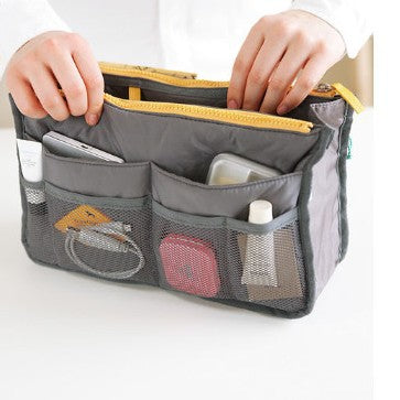Portable Lightweight Large Capacity Cosmetic Bag Double Zipper Thickened Toiletry Bag Bag Multi-function Data Cable Storage Bag - image 2