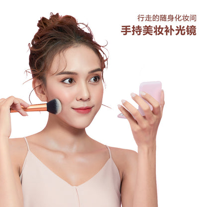 Practical gift led cosmetic mirror with light small mirror folding mirror flip double-sided magnifying led cosmetic mirror with light - image 3