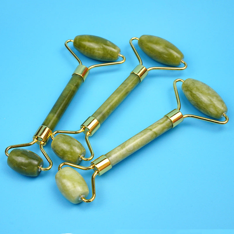 Cross-Border Wholesale Set of Jade Roller Massage Sticks, Double-Headed Meridian Beauty Salon Facial Massager, Factory Customization - image 2