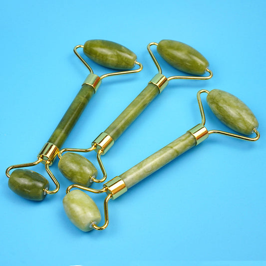 Cross-Border Wholesale Set of Jade Roller Massage Sticks, Double-Headed Meridian Beauty Salon Facial Massager, Factory Customization - image 2