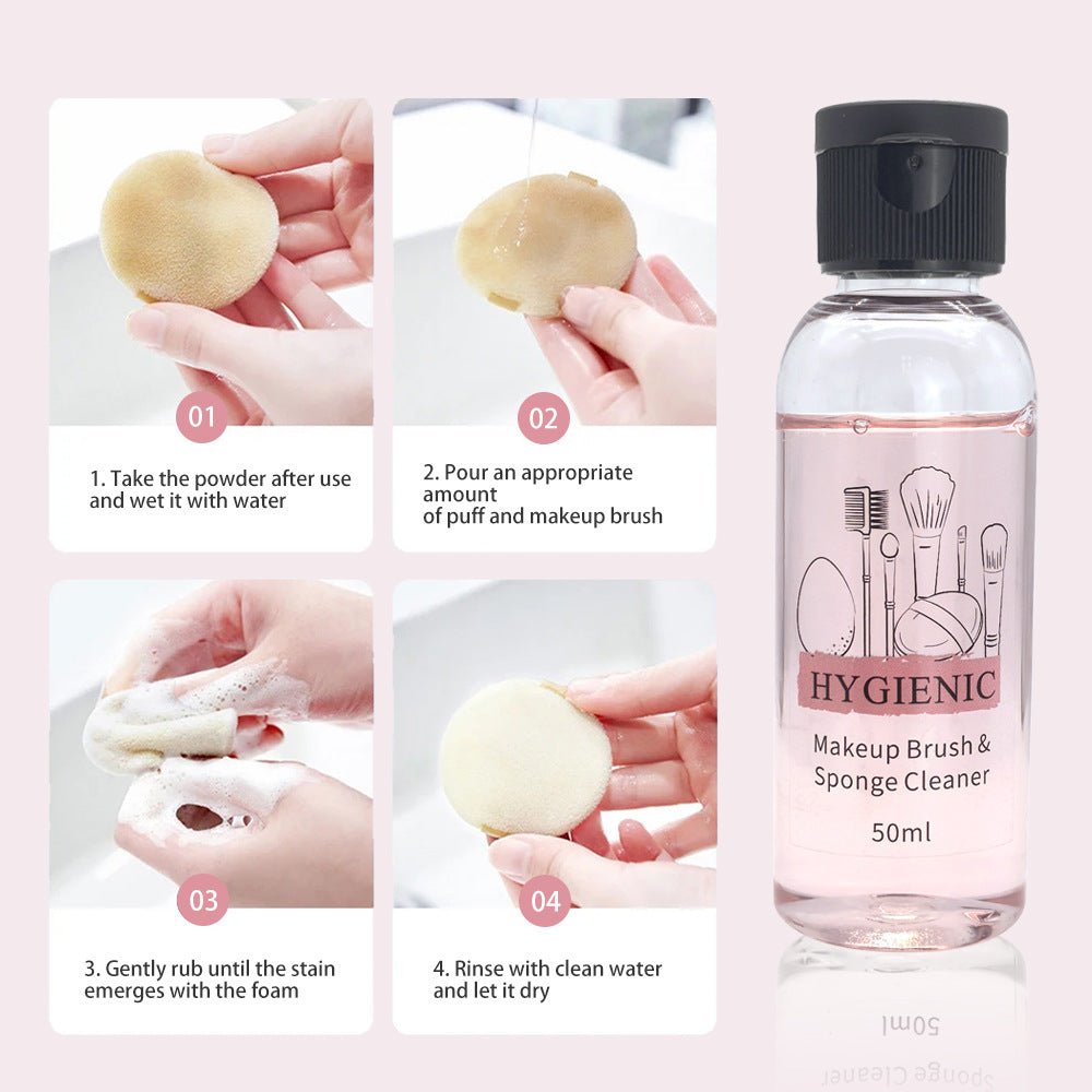 Powder puff cleaning liquid makeup brush beauty makeup egg decontamination cleaning water beauty makeup air cushion sponge egg tool cleaner - image 3