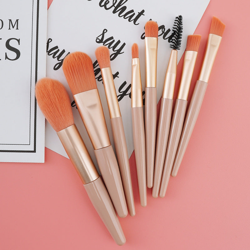 8 Mini Makeup Brush Set Eye Shadow Brush Concealer Powder Brush Portable Soft Wool BrushBeauty Tools - image 3