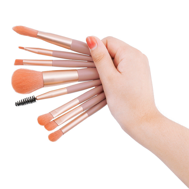 8 Mini Makeup Brush Set Eye Shadow Brush Concealer Powder Brush Portable Soft Wool BrushBeauty Tools - image 5