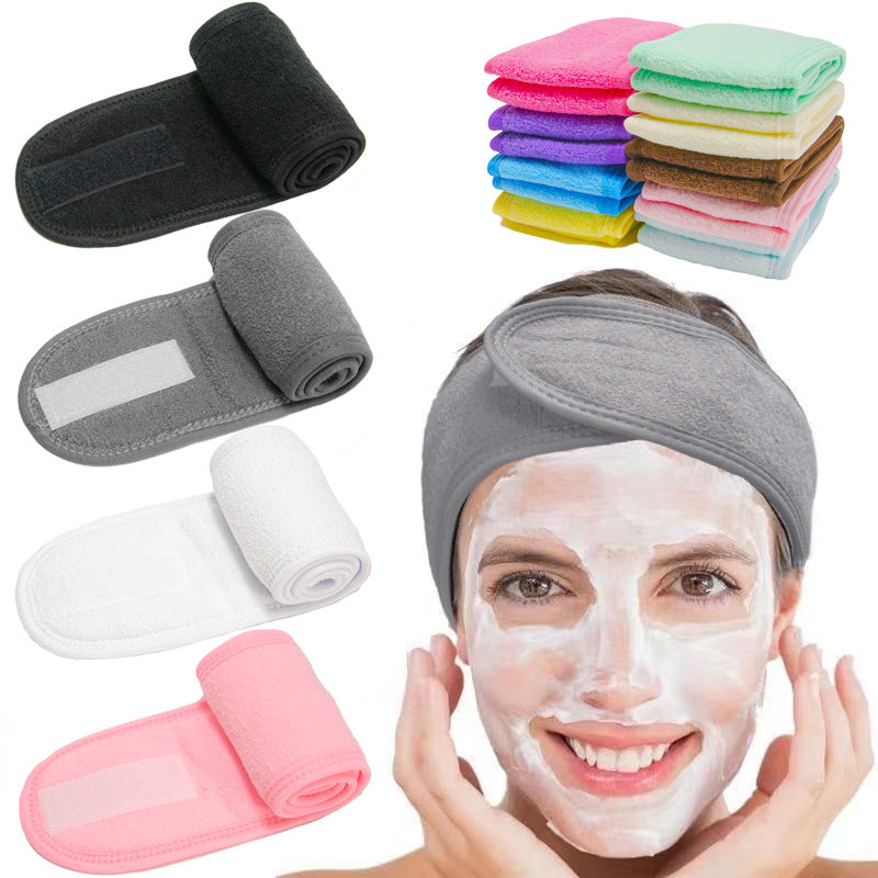 Ready Stock Velcro Headband Double Layer Confinement Headscarf Face Wash Headband European and American Cross-Border Ant Cloth Headband - image 1