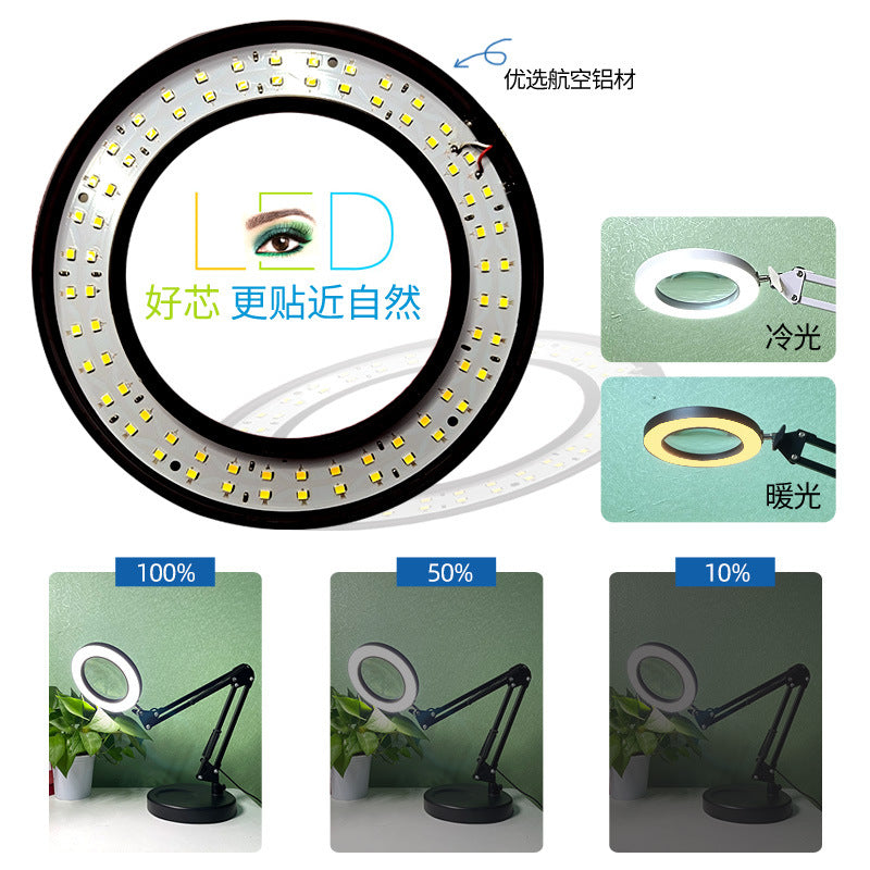 Maintenance Magnifier Lamp Makeup Nail Art Eyelash Work Folding Portable Eye Protection Reading Learning Table Lamp - image 4