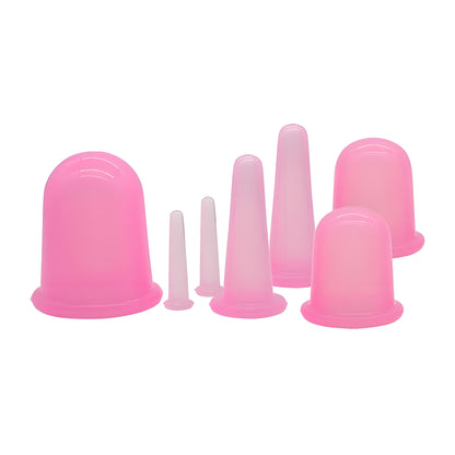 On behalf of labeling cross-border silicone cupping machine food grade moisture absorption cupping face beauty and health care suit massage cup - image 5
