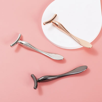 Eye Cream Stick Beauty Stick Eye Massage Stick Eye Cream Introduction Stick Eye Cream Spoon Face Cream Sub-pack Spoon T-shaped Metal Beauty - image 3