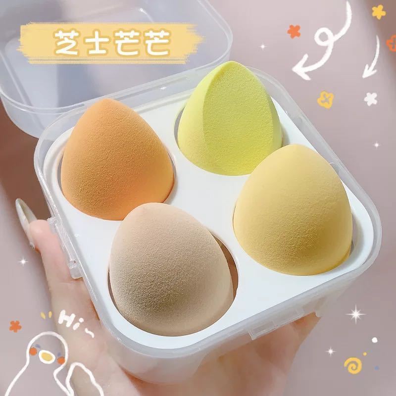 Internet Red Anchor with Goods Super Soft Makeup Eggs Don't Eat Powder Sponge Eggs Transparent Eggs Boxed Powder Puff Beauty Makeup Eggs Set - image 2