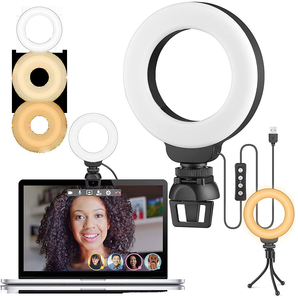 4inch Ring Light Mobile Phone Live Broadcast Beauty Mini Fill Light Computer Camera Video Conferencing Led Fill Light - image 3