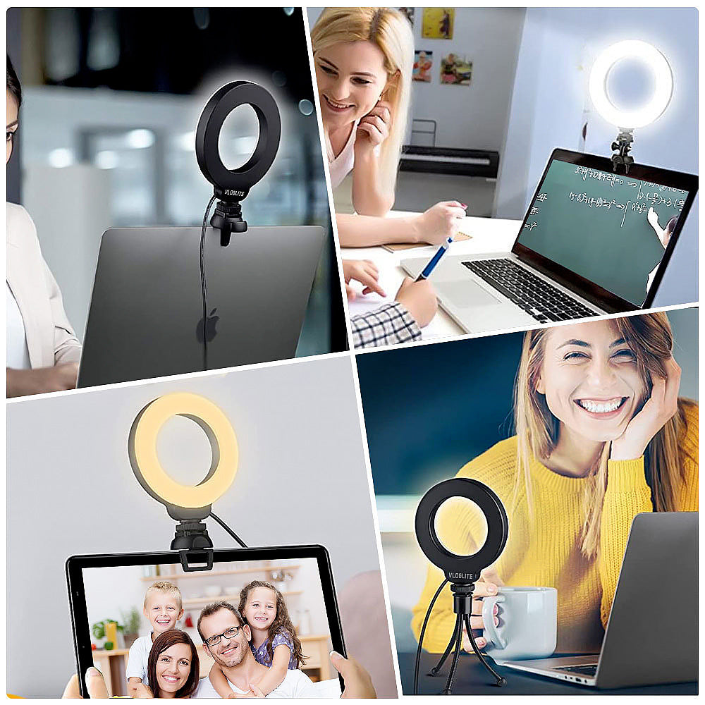4inch Ring Light Mobile Phone Live Broadcast Beauty Mini Fill Light Computer Camera Video Conferencing Led Fill Light - image 4